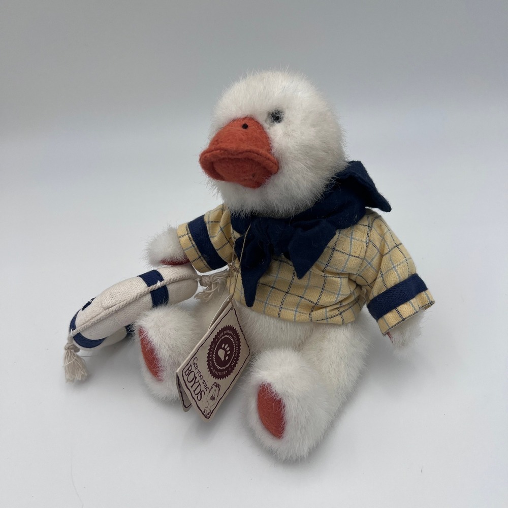 90s Boyds Collection Webb Q Yachtley Duck Plush 8in Nautical Grandmacore NWT